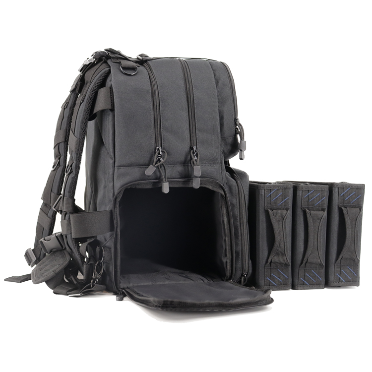 Тактический рюкзак для стрельбы содержит 3 кармана для боеприпасов и кармана для хранения пистолетов