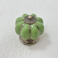 Boutons de meubles colorés en forme de citrouille, de haute qualité, modernes, en alliage de zinc et céramique, pour tiroirs, commodes de cuisine, chambres d'enfants, maternelles