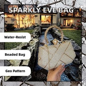 Cartera de noche de lujo hecha a mano en cristal y metal Una pieza exquisita para mujeres elegantes en grandes ocasiones - Product Image 2