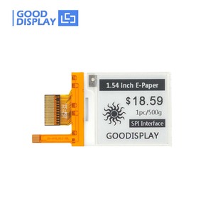 Module d'affichage E-Paper GDEW0154M09-FL01 de 1,54 pouce avec éclairage frontal intégré, 4 niveaux de gris, écran E-Ink SPI à très faible consommation, lisible en plein jour - Product Image 4