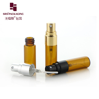 Botol Semprot Kaca Tabung Kosong Logo Kustom 2ml hingga 10ml Pompa Kabut Halus Aluminium Mini Atomizer Parfum Perjalanan