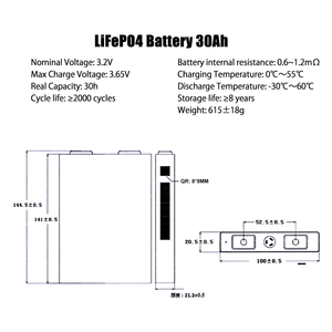 Gotion 3.2V 30Ah Rechargeable Prismatic Battery Cell for DIY 12V 24V 48V Pack Solar <b>Energy</b> <b>Storage</b> - Product Image 3