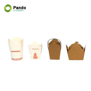 Boîte de nouilles chinoises en papier jetable <span class=keywords><strong>moins</strong></span> chère de qualité alimentaire à emporter avec boîte d'emballage Doner d'impression - Product Image 3