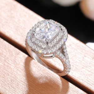 Anello Geometrico Principessa Quadrato per Donne, Gioiello Chic di Lusso alla Moda, Regalo per Proposta di Matrimonio - Product Image 3