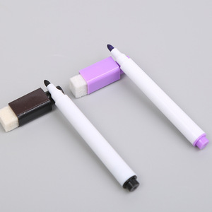 Marcadores para pizarra blanca con puntas de pincel, reutilizables, a base de agua, borrables, suministros de oficina y estudio, cuerpo de plástico, juego colorido - Product Image 2