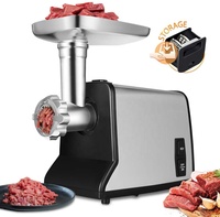 Hachoir à viande électrique domestique 1200W pour légumes et jus, avec boîtier en acier inoxydable