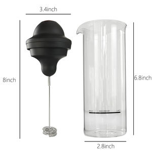 Mousseur à lait électrique pour bouteille en verre avec tête de fouet en <span class=keywords><strong>acier</strong></span> inoxydable 304 de haute qualité facile à utiliser - Product Image 3