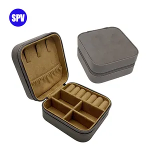 SUPERNOVA Dark Brown Laserable Leatherette Leather Blanks Travel Jewelry Case Box GIft With Laser Logo