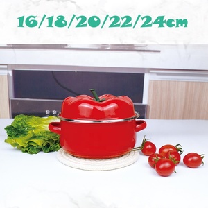 Ensemble de casseroles <span class=keywords><strong>en</strong></span> <span class=keywords><strong>fonte</strong></span> émaillée de <span class=keywords><strong>16</strong></span>-18-20-22-24 <span class=keywords><strong>cm</strong></span> avec deux poignées et couvercle <span class=keywords><strong>en</strong></span> verre trempé, respectueux de l'environnement, OEM - Product Image 4
