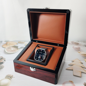 Màu Đỏ stoving véc ni hộp gỗ Bao bì với chốt kim loại bespoke hình chữ nhật bằng gỗ Hộp Quà Tặng Bao bì hộp - Product Image 3