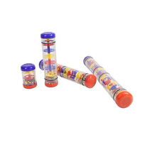 Factory Direct Colorful 20CM Educational Rain Stick Sound Shaker Musical Instrument Plastic Percussion Drum