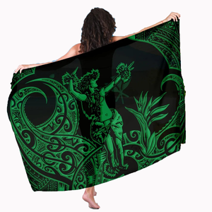 Cover-up Bikini da donna in stile polinesiano Hawaii Sarong Hula Girl Pareo spiaggia femminile costumi da bagno Cover up 3D stampa Logo personalizzato tutto Design stampato - Product Image 1
