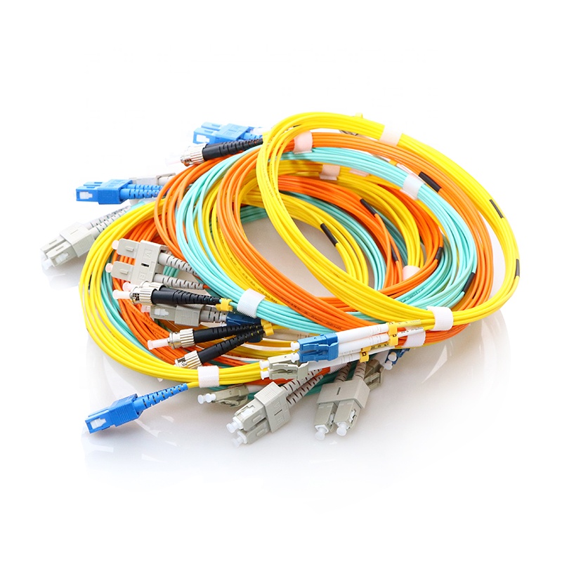 High quality Single Mode 9/125 Duplex ST LC FC SC-SC/UPC Fiber Optic Patch Cord