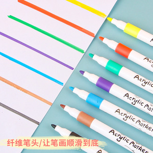 Marqueurs acryliques Zhongchang 36 couleurs, pointe souple opaque, fournitures artistiques pour enfants, dessin et peinture - Product Image 3