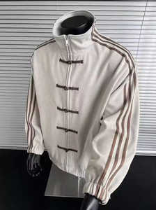 جاكيت رجالي لربيع وخريف 2025، منتج جديد الأكثر مبيعًا، بياقة واقفة وأزرار مسطحة، فضفاض مع جيوب - Product Image 4