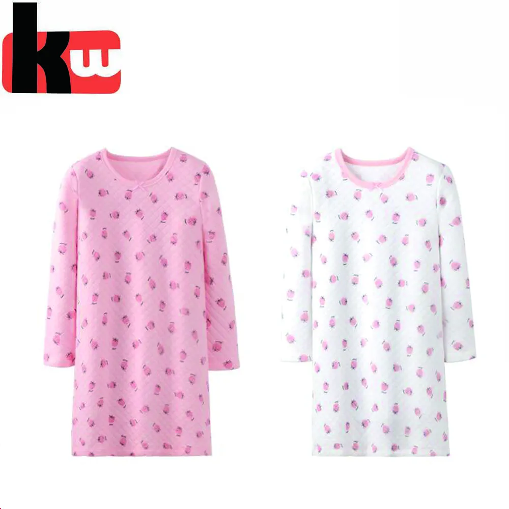 OEKOTEX Baju Tidur Rajut 100% Katun, Rok Malam Anak Perempuan