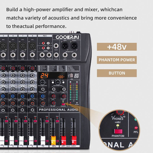 Consola de mezcla de 8 canales de rendimiento profesional, interfaz USB PARA KARAOKE, mezclador de Audio para DJ - Product Image 6