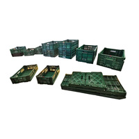 Chiffre d'affaires Maille mobile Pliable Empilable HDPE Stockage Agriculture Oeuf Fruits et Légumes Panier en plastique Caisse