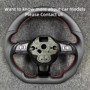 Accessoires Volkswagen VW, volant sport à 3 branches entièrement en cuir pour Polo <span class=keywords><strong>Golf</strong></span> <span class=keywords><strong>6</strong></span> <span class=keywords><strong>GTD</strong></span> Jetta Tiguan Passat B7 B8 GTI R <span class=keywords><strong>GTD</strong></span> - Product Image 2