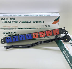 PDU universal de aleación de aluminio de 8 puertos, montaje en rack, 1U, 19 pulgadas, enchufes de gabinete de 8 vías, unidad de distribución de energía - Product Image 5