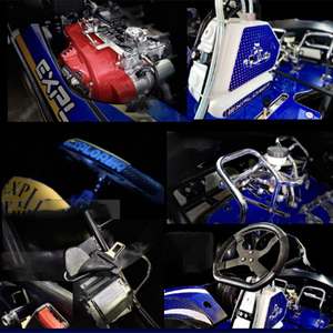 <span class=keywords><strong>Kart</strong></span> à pédales à essence pour adultes de haute qualité et à <span class=keywords><strong>prix</strong></span> avantageux, modèle Go TS7 avec moteur GX200CC - Product Image 2