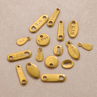 Étiquettes de chaîne en acier inoxydable plaqué or, breloques personnalisées pour la fabrication de bijoux, accessoires de bricolage