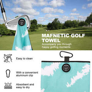 Serviette de golf à texture gaufrée pour nettoyage en profondeur, technologie microfibre ultra-douce, non-abrasive, pour le nettoyage des clubs, vente en gros - Product Image 5