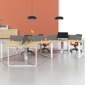 Thiết Kế Hiện Đại Thương Mại Đồ Nội Thất Modular Máy Tính Máy Trạm Phân Vùng 4 Người Nhân Viên Văn Phòng Bảng Bàn Văn Phòng - Product Image 1