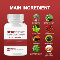 Compléments alimentaires liquides végétaliens pour adultes OEM Berberine HCL & Cannelle de Ceylan pour le soutien digestif et immunitaire, durée de conservation de 2 ans