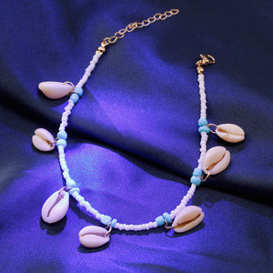Tobillera <span class=keywords><strong>de</strong></span> cadena <span class=keywords><strong>de</strong></span> metal dorado con cuentas y conchas, diseño <span class=keywords><strong>de</strong></span> moda playera, sexy y económica, <span class=keywords><strong>para</strong></span> mujer y niña - Product Image 6
