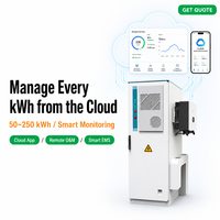Système de stockage d'énergie solaire 50 kW 55 kW 100 kWp commercial et industriel, batteries LiFePO4 112,5 kWh 314 Ah, armoire de refroidissement par air
