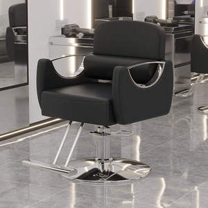 Fauteuil de coiffeur moderne Z, réglable, en cuir, avec base ronde, inclinable, pour salon de beauté - Product Image 6