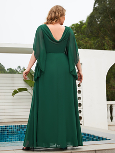 <span class=keywords><strong>Robe</strong></span> de <span class=keywords><strong>demoiselle</strong></span> <span class=keywords><strong>d</strong></span>'<span class=keywords><strong>honneur</strong></span> élégante en mousseline de soie pour femmes, taille plus, col en V, manches à volants avec <span class=keywords><strong>d</strong></span>écoration en strass, dos nu - Product Image 6