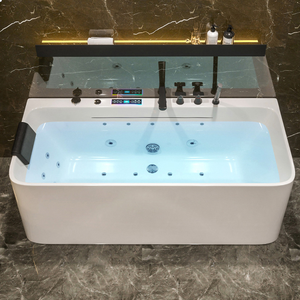 Baignoire en acrylique pour usage domestique, baignoire profonde pour petits espaces, baignoire thermostatique pour hôtel, baignoires de massage modernes <span class=keywords><strong>avec</strong></span> lumière nocturne - Product Image 4