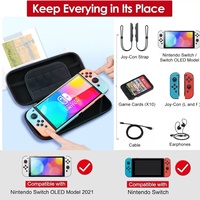 Étui de transport de voyage étanche Nintendo Switch OLED finition de protection anti-chute avec sac de rangement pour accessoires matériau NS PU