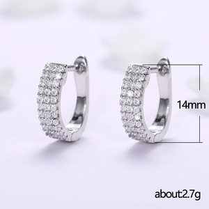 Orecchini a polsino a forma di U da donna, design geometrico, accessori per l'orecchio per uso quotidiano - Product Image 4