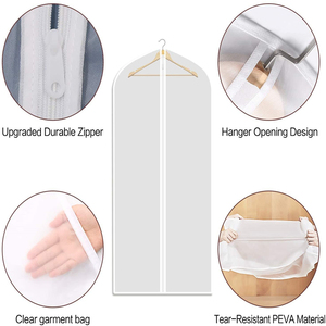 Sacs de rangement pour vêtements écologiques, magnifiquement, de haute qualité, transparents et bon marché, en toile haute capacité pour magasin de vêtements et robes - Product Image 2