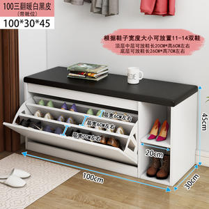 Scarpiera Angolare da <span class=keywords><strong>Ingresso</strong></span> in Legno <span class=keywords><strong>ad</strong></span> Alta Capacità con Seduta Morbida in PU per Cambio Scarpe - Product Image 5