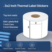 Étiquettes en papier thermique imperméables sur mesure pour terminaux de point de vente et imprimantes de reçus, pour supermarchés, épiceries et promotions