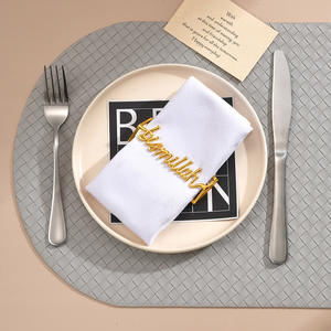 Décoration de table en gros, alliage de zinc de haute qualité, anneau de serviette Bismillah doré, fête de Pâques, anneau de serviette en métal doré Bismillah - Product Image 4