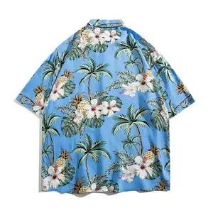 Nieuwe Aankomst Fashion Forward Kokospalm Print Heren Hoge Kwaliteit Anime T-Shirt Korte Mouw