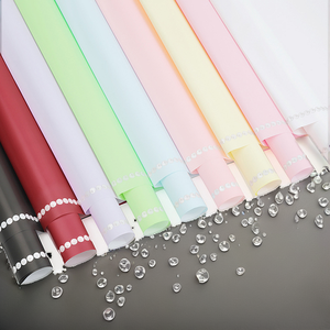 Fashionable Elegant Pearl <b>Pattern</b> Custom Printed PE Eco-Friendly Waterproof Roll Flower Wrapping <b>Paper</b> for Wedding DIY Bouquet - Product Image 2