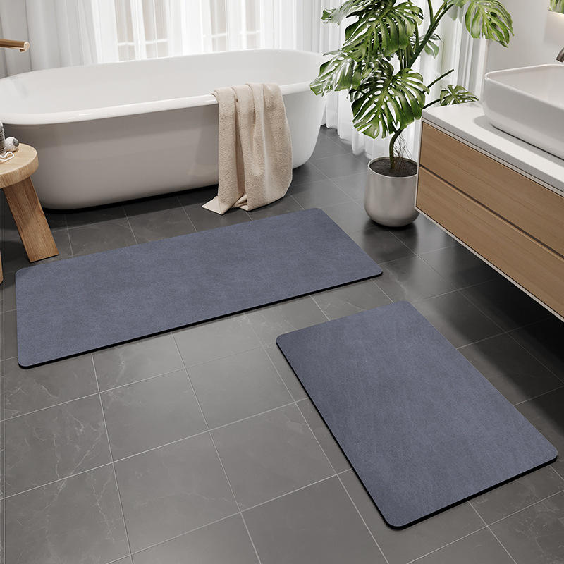 พรมเช็ดเท้าขนแกะสีรุ้ง - สีน้ำเงินกรมท่าสไตล์มินิมอล