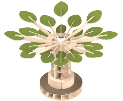 Estantería completa del árbol