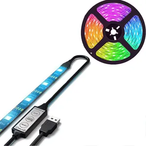 2023 hot sale popularity controllable Tv backlight rgb color changing kit supplier smart led strip 5050 USB