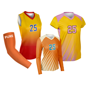Maillots de volley-ball personnalisés PURE pour femmes, sans manches, uniformes de volley-ball, chemise de club, vêtements de sport d'équipe, ensemble de maillots de volley-ball, manches de bras - Product Image 3