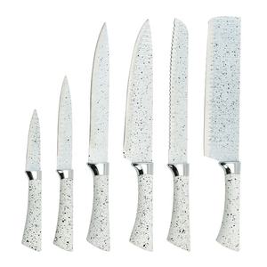 Nuevo Juego de <span class=keywords><strong>Cuchillos</strong></span> de Cocina <span class=keywords><strong>Amazon</strong></span> de 6 Piezas con Patrón de Ondas, Revestimiento Antiadherente Negro, Cuchillo, Tijeras, Pelador de Cerámica - Product Image 6