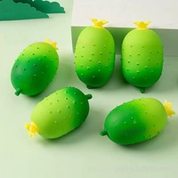 Jouet sensoriel anti-stress réaliste en forme de concombre en plastique TPR souple et compressible pour les plus de 14 ans