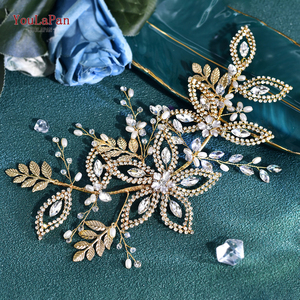 YouLaPan - Accesorios para el Cabello de Mujer Hechos a Mano, Exquisitos, Lujosos y Brillantes, Decorados con Diamantes de Imitación, para Novias, <span class=keywords><strong>HP305</strong></span> - Product Image 4