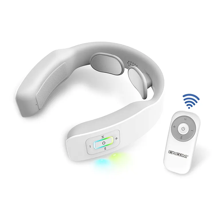 Masseur électrique de cou Portable, appareil avec Design Rechargeable et sans fil, Mini masseur électronique à impulsion vocale